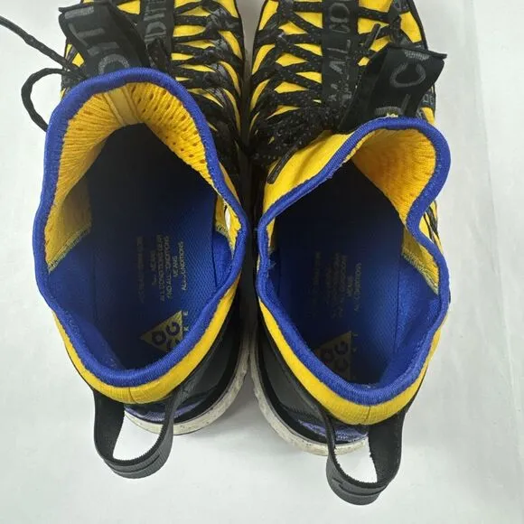 Nike ACG React Terra Gobe K2 LDV Mens 9.5 Shoes Yellow Black‎ Blue Sneakers READ