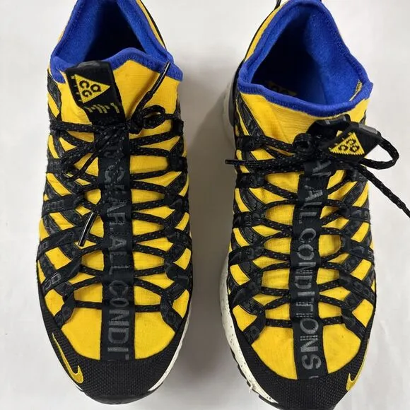 Nike ACG React Terra Gobe K2 LDV Mens 9.5 Shoes Yellow Black‎ Blue Sneakers READ