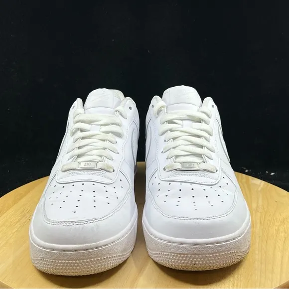 Nike Air Force 1 '07 Mens Size 13 Low Top Triple White Casual Shoes CW2288-111