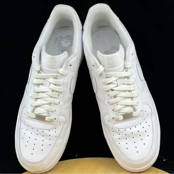 Nike Air Force 1 '07 Mens Size 13 Low Top Triple White Casual Shoes CW2288-111