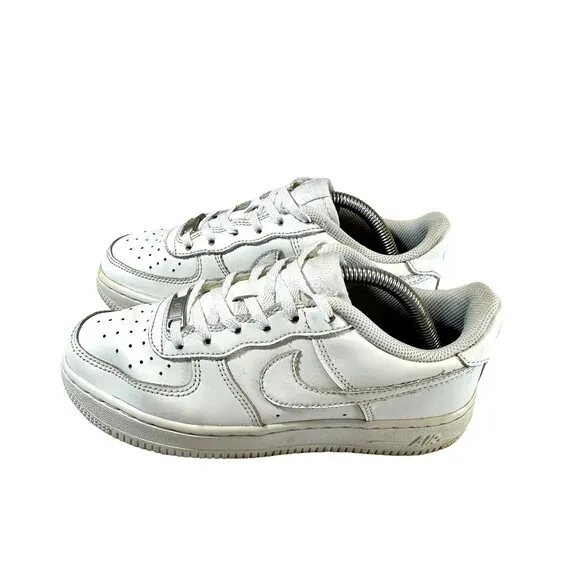 Nike Air Force 1 AF 1 82 Low (GS) Youth Shoes in White/White (Size 4.5)