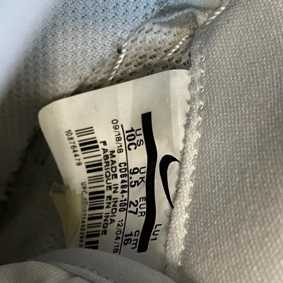 Nike Air Force 1 Equality Sneakers 10C Kids Shoes Toddler White