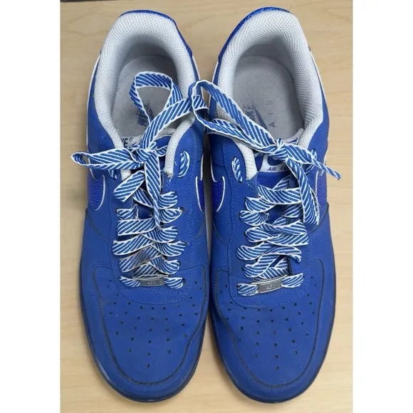 Nike Air Force 1 Game Royal White Mens 9.5 488298-422 Sneakers Shoes 2013 Low