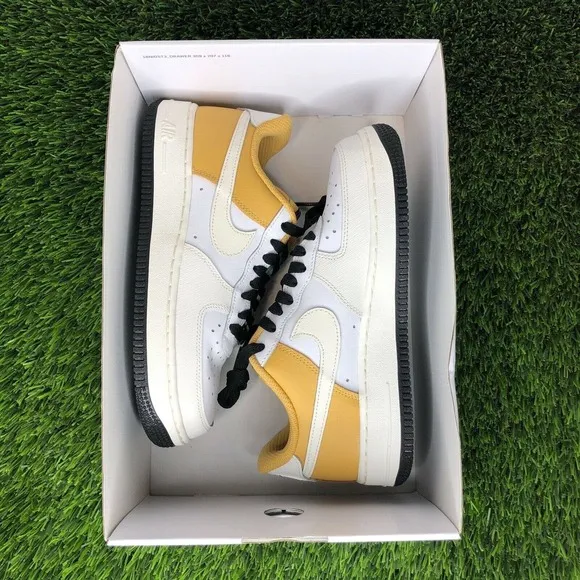 Nike Air Force 1 Low NBY Yellow/White/Ivory Womens Shoes Size 6.5 AQ3778 994