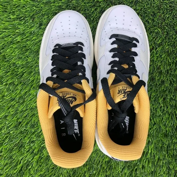 Nike Air Force 1 Low NBY Yellow/White/Ivory Womens Shoes Size 6.5 AQ3778 994