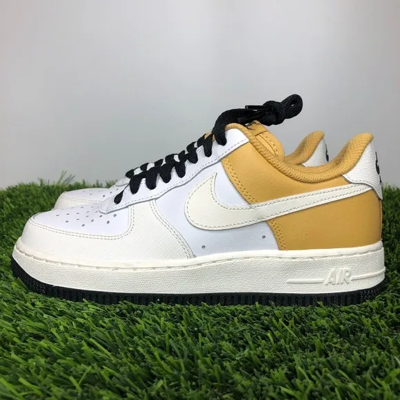 Nike Air Force 1 Low NBY Yellow/White/Ivory Womens Shoes Size 6.5 AQ3778 994