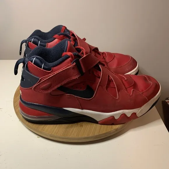 Nike Air Force Max CB Mens Size 14 Shoes Leather CJ0144-600 Red Sneakers