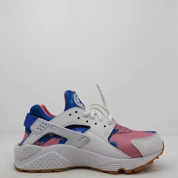 Nike Air Huarache Run Print Tie Dye Nebula White Blue AQ0551-100 Women Size 6.5