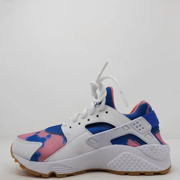 Nike Air Huarache Run Print Tie Dye Nebula White Blue AQ0551-100 Women Size 6.5