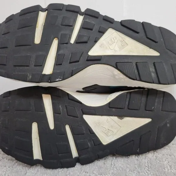 Nike Air Huarache Run Women's Sz 8 White Emerald Running Shoes 634835/107