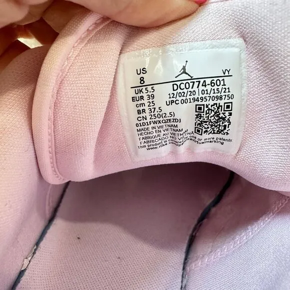 Nike Air Jordan 1 Low Pink Gum Bottom Sneakers‎ Casual Shoes Women's 8