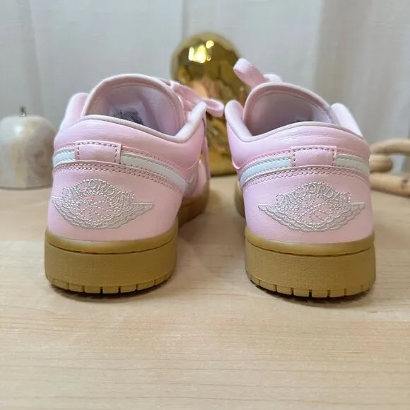 Nike Air Jordan 1 Low Pink Gum Bottom Sneakers‎ Casual Shoes Women's 8