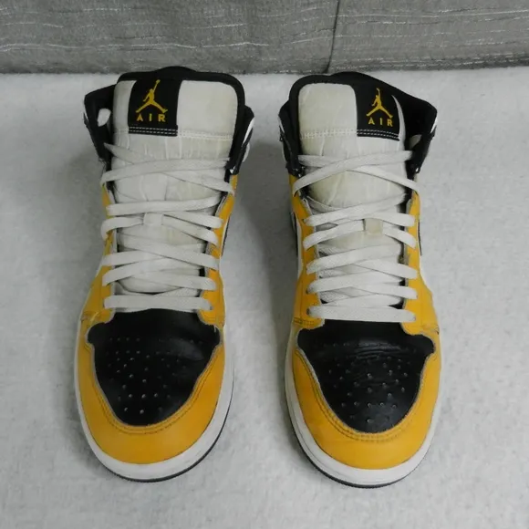 Nike Air Jordan 1 Mid Yellow Ochre Size 10  Basketball Sneakers DQ8426-710 Men's