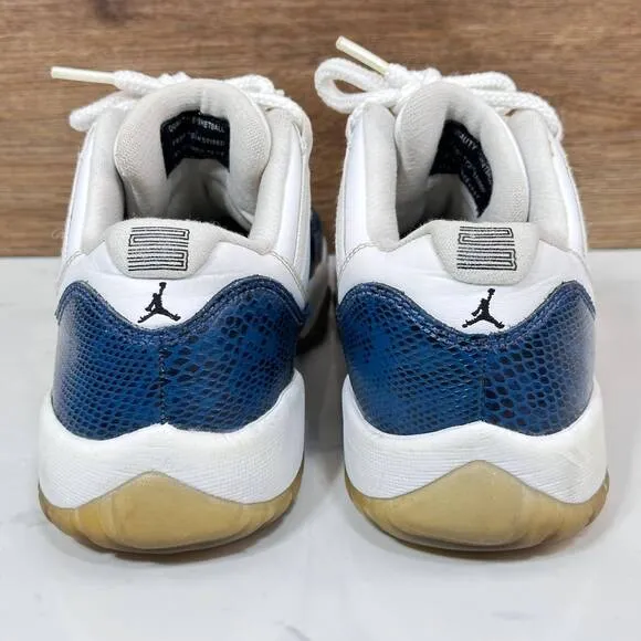 Nike Air Jordan 11 Retro Low Snakeskin Navy CD6847-102 Size 6.5Y/ Womens 8