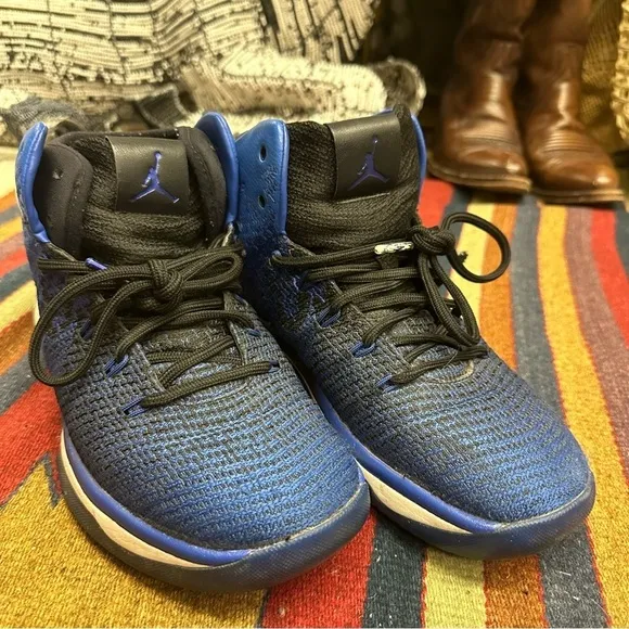 Nike Air Jordan 31 BG Banned XXXI black/blue Size 7.5