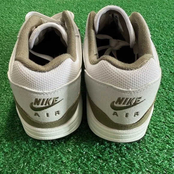 Nike Air Max 1 Low Mens Running Shoes White Green FD9082-102 VNDS Sz 8