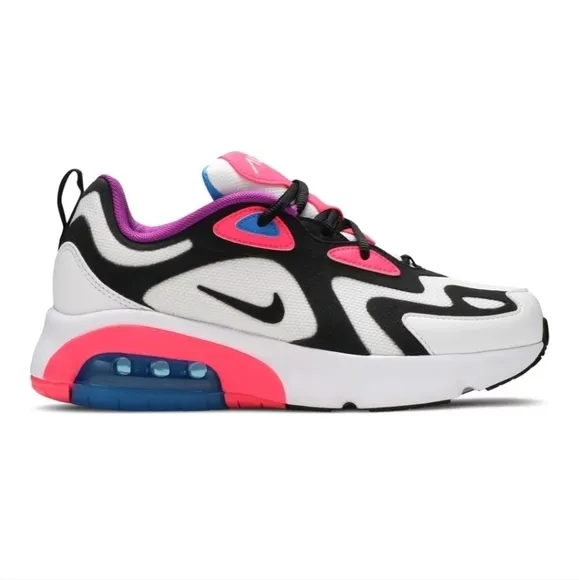 Nike Air Max 200 White Pink Running Shoes Size 6 Big Girl