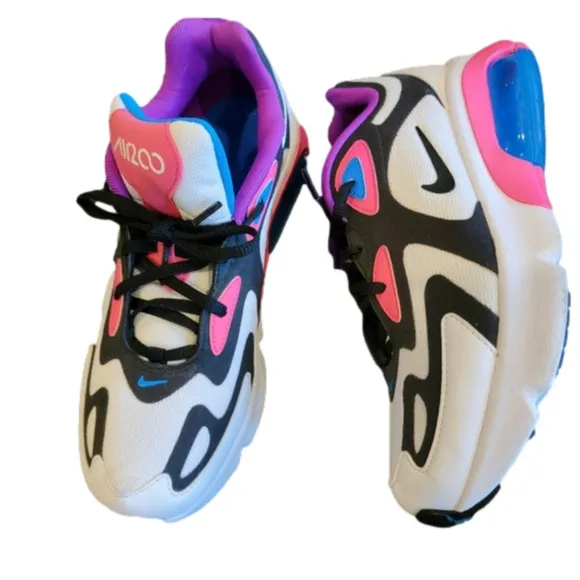 Nike Air Max 200 White Pink Running Shoes Size 6 Big Girl