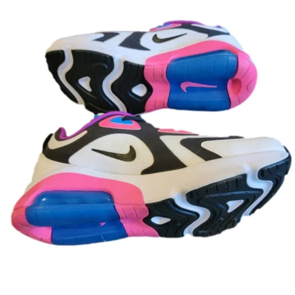 Nike Air Max 200 White Pink Running Shoes Size 6 Big Girl