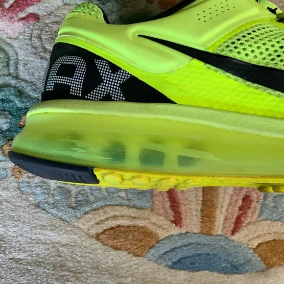 Nike Air Max   2012 Volt Neon Yellow Running Shoes 55488-701 Mens Sz 11.5