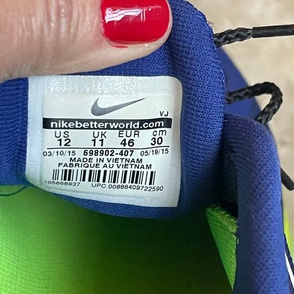 Nike Air Max 2015 Deep Royal Volt  Men's Running Shoes Size 12
