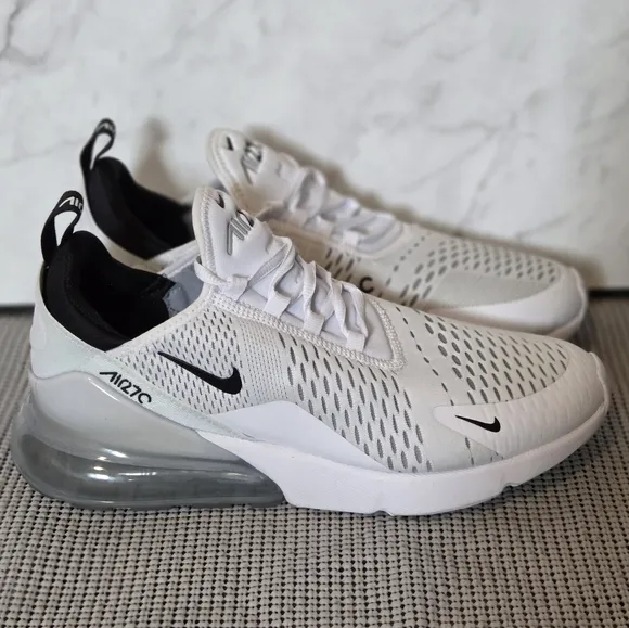 Nike Air Max 270 AH8050-100 Mens Sneakers Shoes Black White 9.5