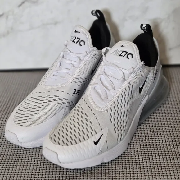 Nike Air Max 270 AH8050-100 Mens Sneakers Shoes Black White 9.5