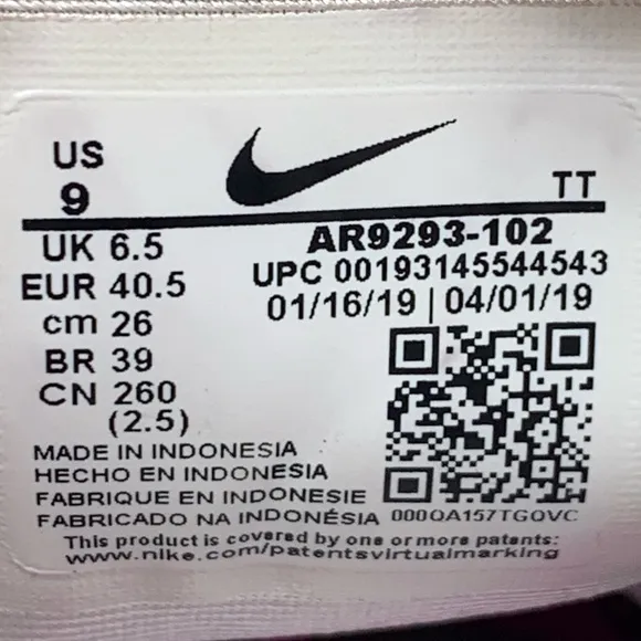 Nike Air Max 270 Aqua Powder Running Shoes AR9293-102 Women’s Sz 9