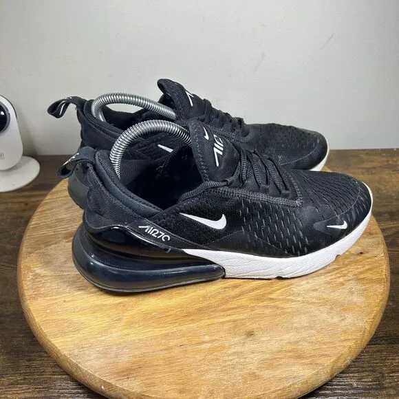 Nike Air Max 270‎ Black White Women's Size 9.5 Shoes Sneakers AH6789-001