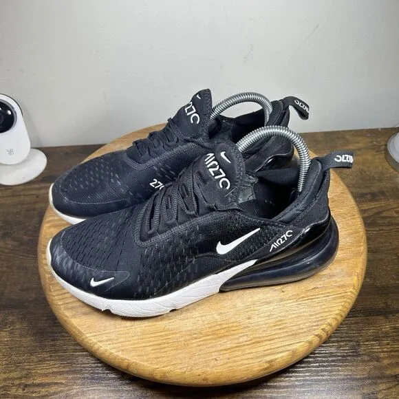 Nike Air Max 270‎ Black White Women's Size 9.5 Shoes Sneakers AH6789-001