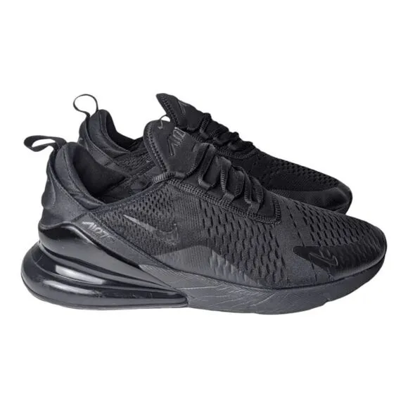 NIKE Air Max 270 'Triple Black' Running Shoes Size 12