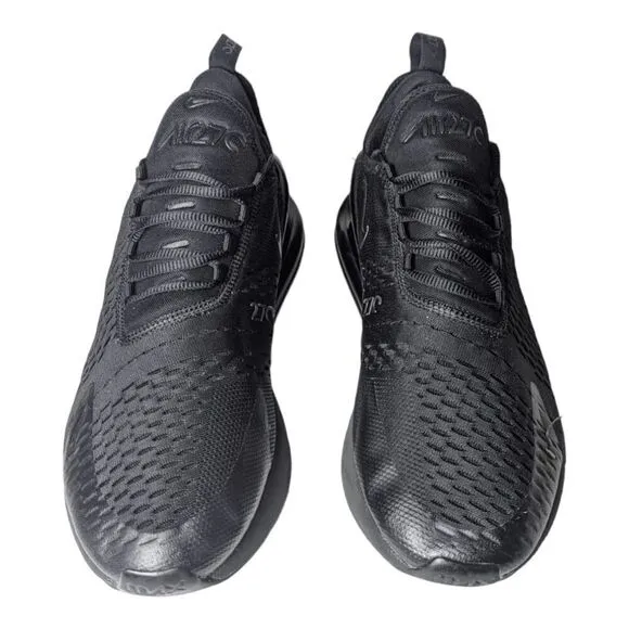 NIKE Air Max 270 'Triple Black' Running Shoes Size 12