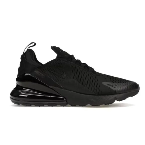 NIKE Air Max 270 'Triple Black' Running Shoes Size 12