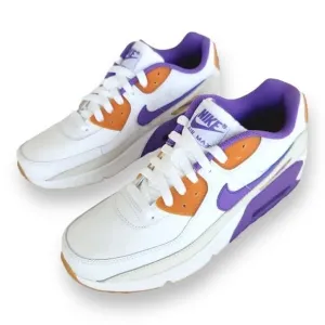 Nike Air Max 90 LTR GS Sneakers Shoes Size 6Y White/Action Grape DV3607-103 (b)