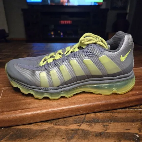 Nike Air Max 95 360 GS‎ Shoes Sneakers Grey Volt Size 6.5Y CLEAN 512169-003 AS2