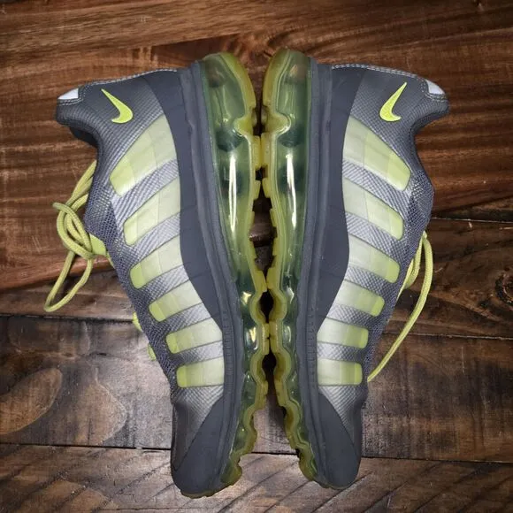 Nike Air Max 95 360 GS‎ Shoes Sneakers Grey Volt Size 6.5Y CLEAN 512169-003 AS2