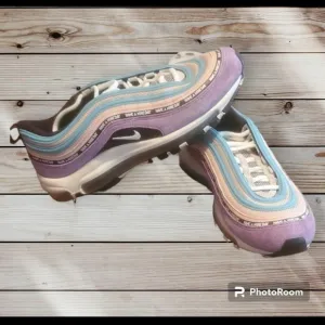 Nike Air Max 97 SE ' HAVE A NIKE DAY 'purple / blue running shoes size 6.5Y