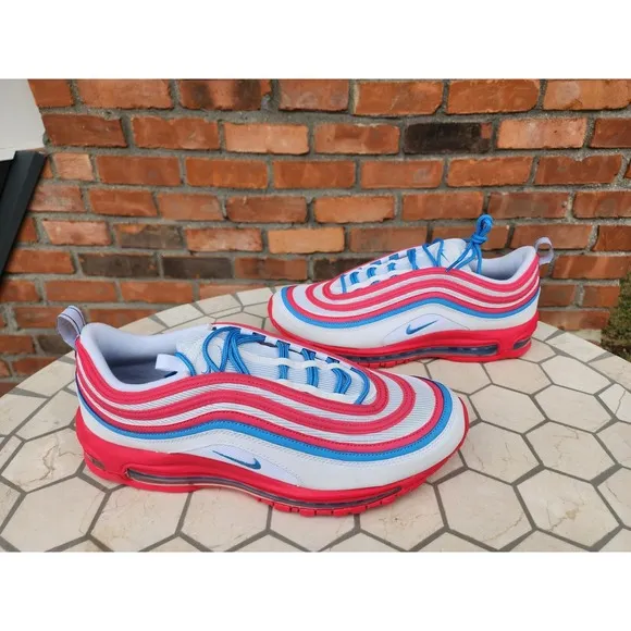 Nike Air Max 97 Shoe Pink Foam Nby Pink Blue Bubble Gum Custom Men's Sz 11.5