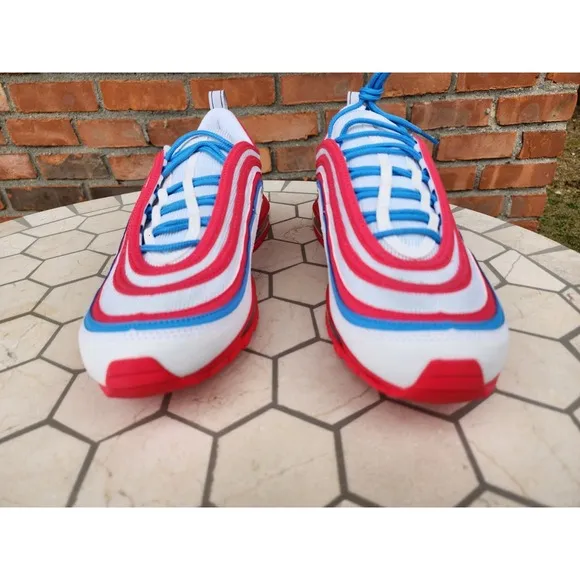 Nike Air Max 97 Shoe Pink Foam Nby Pink Blue Bubble Gum Custom Men's Sz 11.5