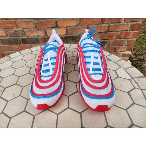 Nike Air Max 97 Shoe Pink Foam Nby Pink Blue Bubble Gum Custom Men's Sz 11.5