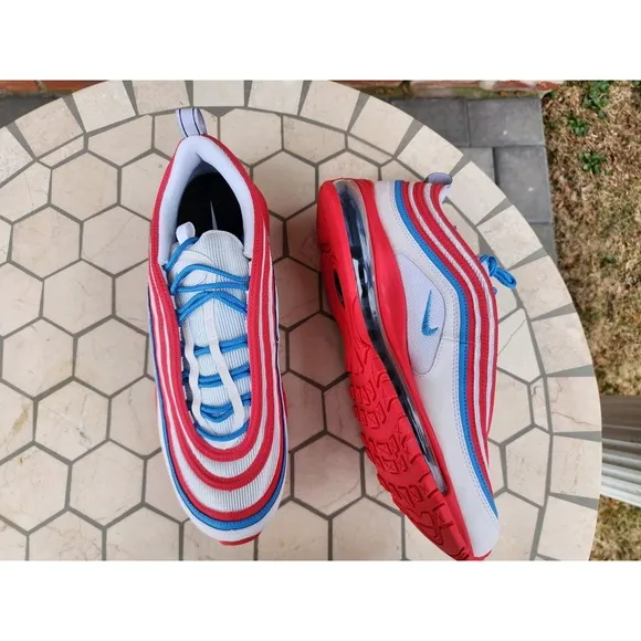 Nike Air Max 97 Shoe Pink Foam Nby Pink Blue Bubble Gum Custom Men's Sz 11.5