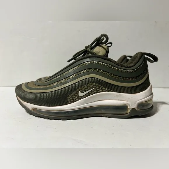 Nike Air Max 97 Ultra 17 GS Youth 4Y 4  Running Shoes 917998-300 Cargo Khaki