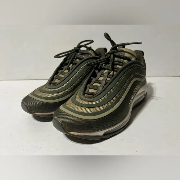 Nike Air Max 97 Ultra 17 GS Youth 4Y 4  Running Shoes 917998-300 Cargo Khaki