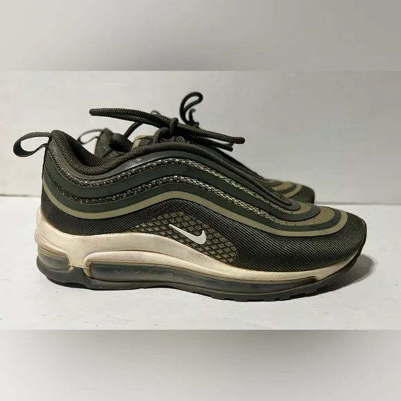 Nike Air Max 97 Ultra 17 GS Youth 4Y 4  Running Shoes 917998-300 Cargo Khaki