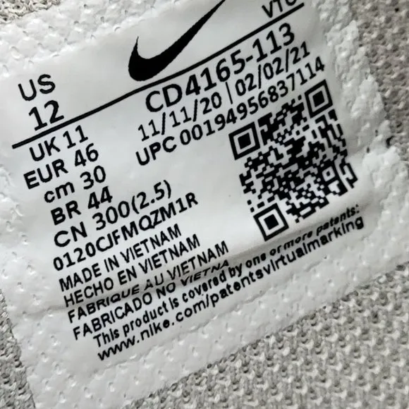 Nike Air Max Excee Mens 12 Running Training Shoes White Black PhotonCD4165-113
