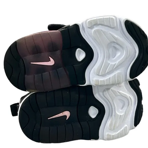 Nike Air Max Lace Up Exosense Infant Toddler Pink &amp; Black Sneakers ShoesSize 4