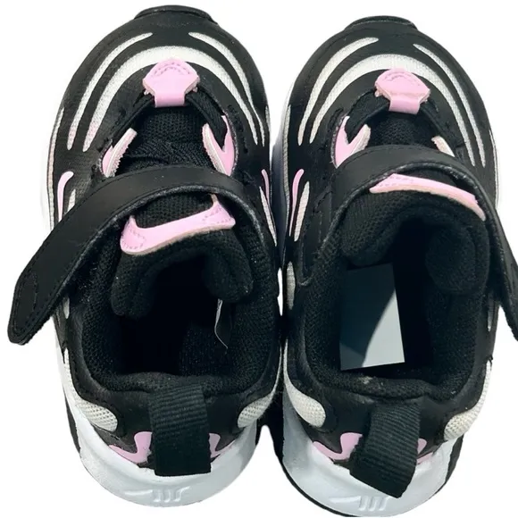 Nike Air Max Lace Up Exosense Infant Toddler Pink &amp; Black Sneakers ShoesSize 4