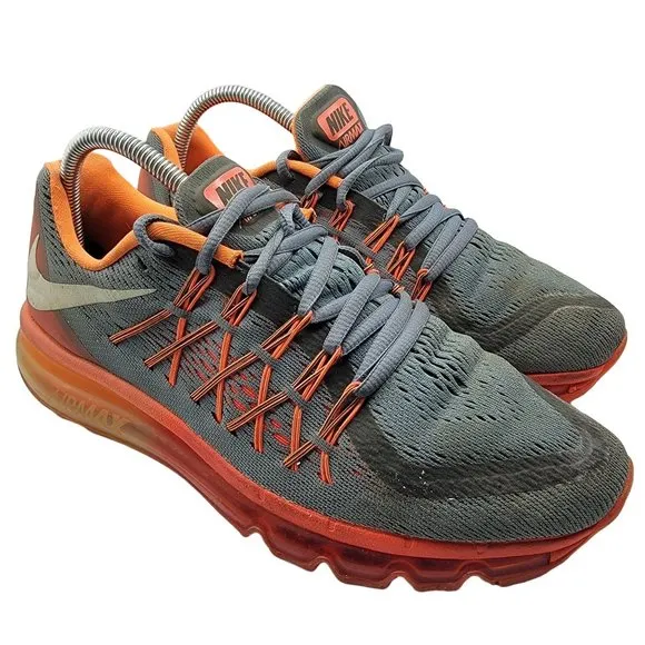 Nike Air Max Mens 8 Graphite Orange 2014 Sneaker Running Athletic Shoes