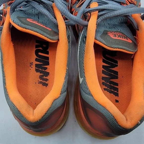 Nike Air Max Mens 8 Graphite Orange 2014 Sneaker Running Athletic Shoes