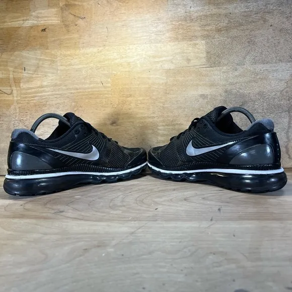 Nike Air Max Plus 2010 Mens Size 9 Shoes Sneakers Black Silver 386368-005